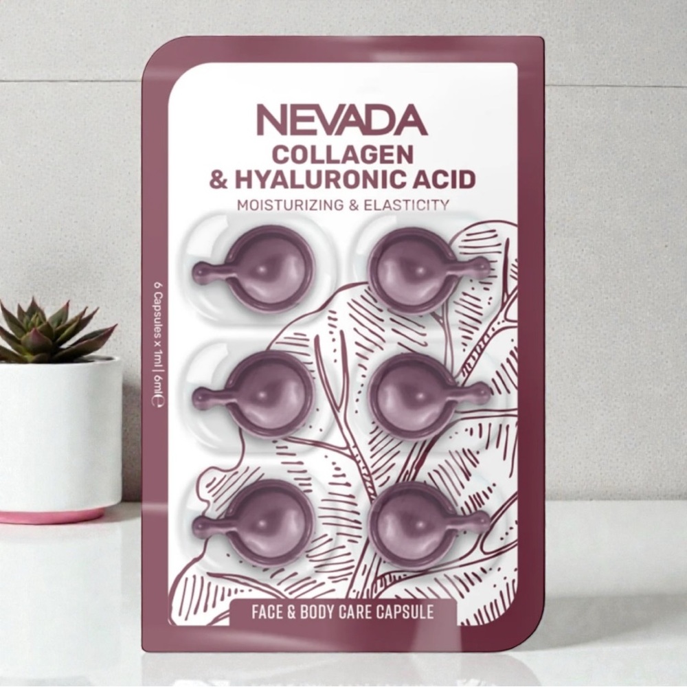 Nevada Collagen & Hyaluronic Acid Moisturizing Capsules - Pink